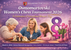 Raspis Osmomartovskog šahovskog turnira za 2026. godinu