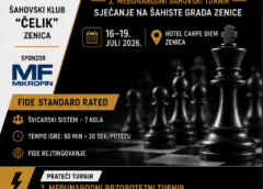Raspis 2. međunarodni šahovski turnir „Zenica Open 2026“ sjećanje na šahiste grada Zenice